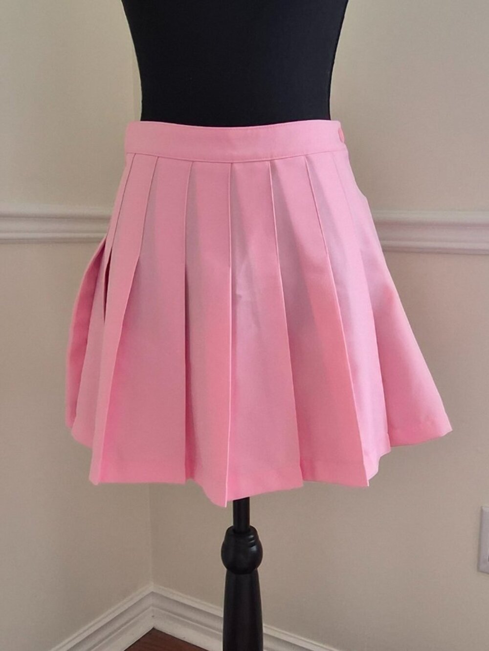 Forever 21 Pink Pleated Mini Skirt, Size S